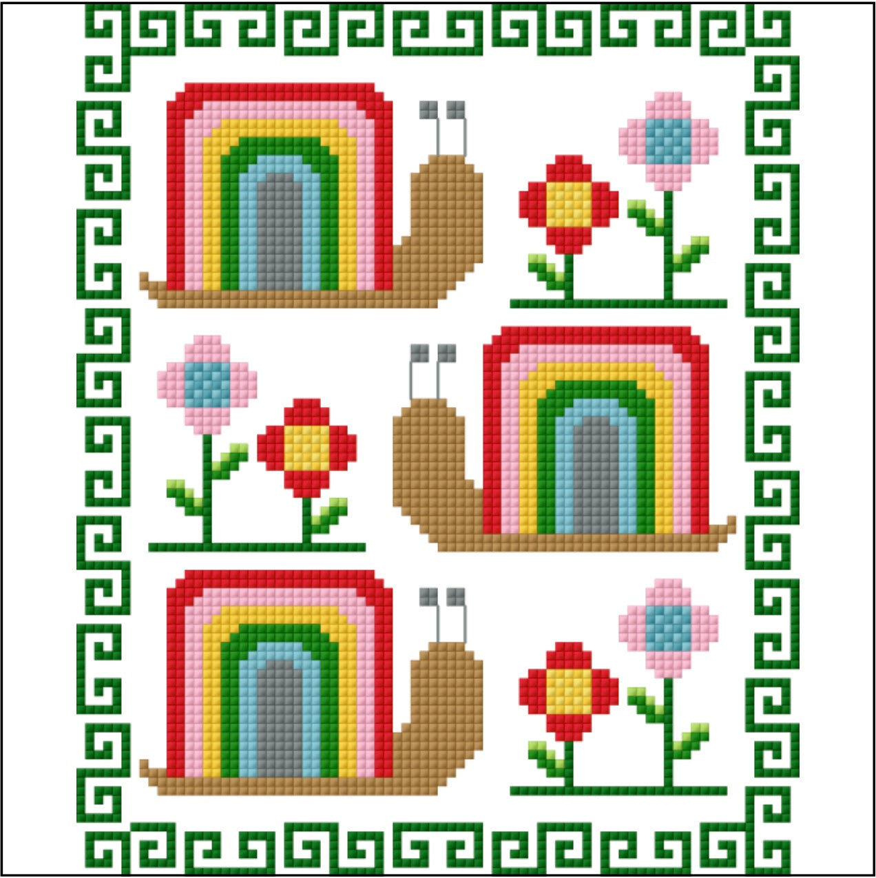 The Snail-Bow Cross Stitch Chart