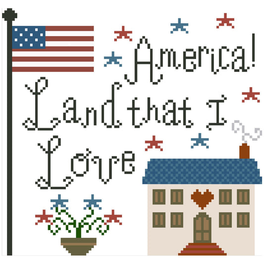 Land That I Love! Cross Stitch Chart