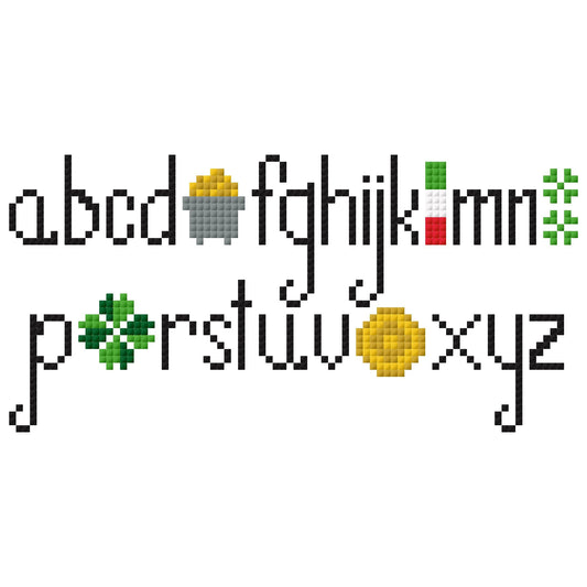 March Mini Monthly Alphabet Cross Stitch Chart