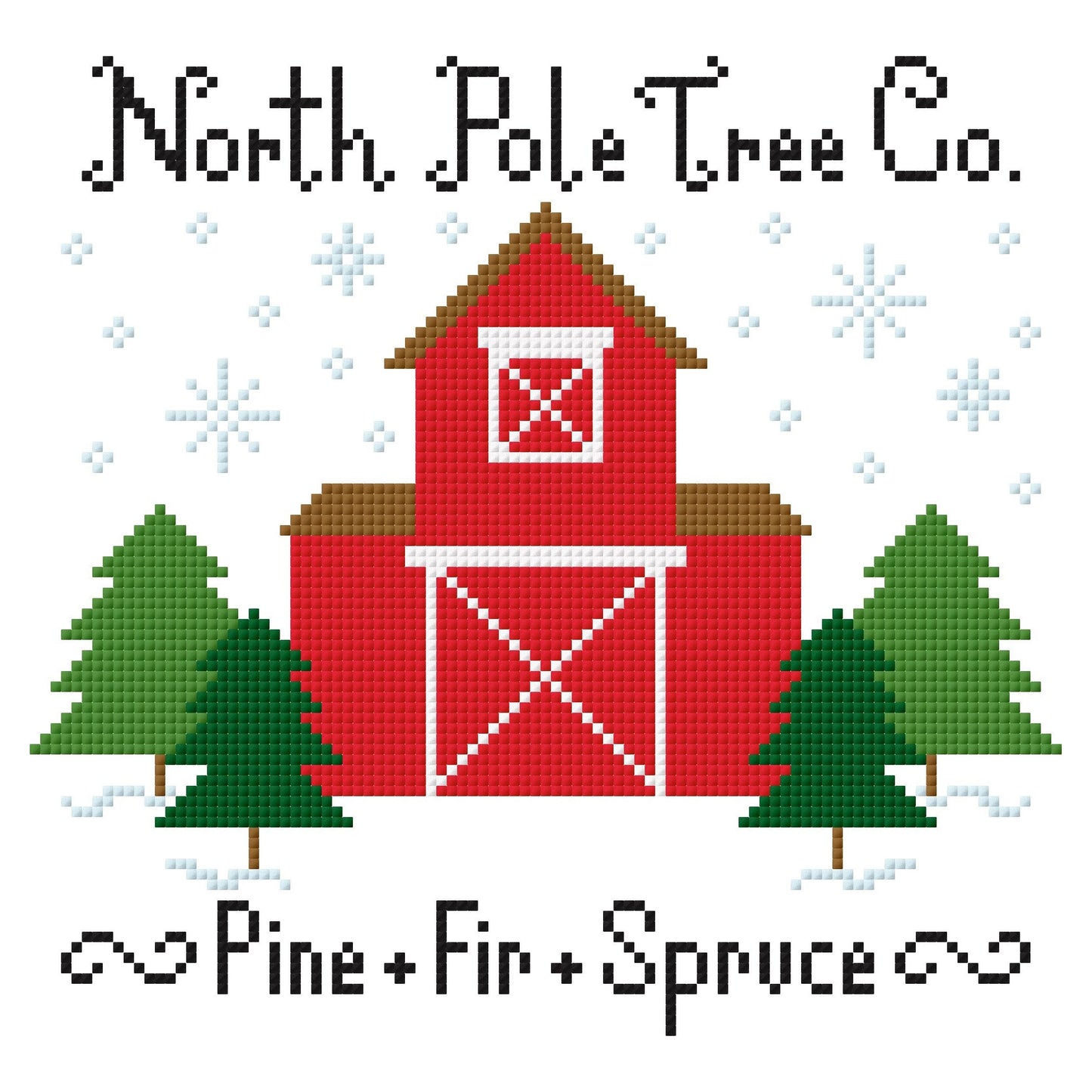 North Pole Tree Co Christmas Cross Stitch Chart