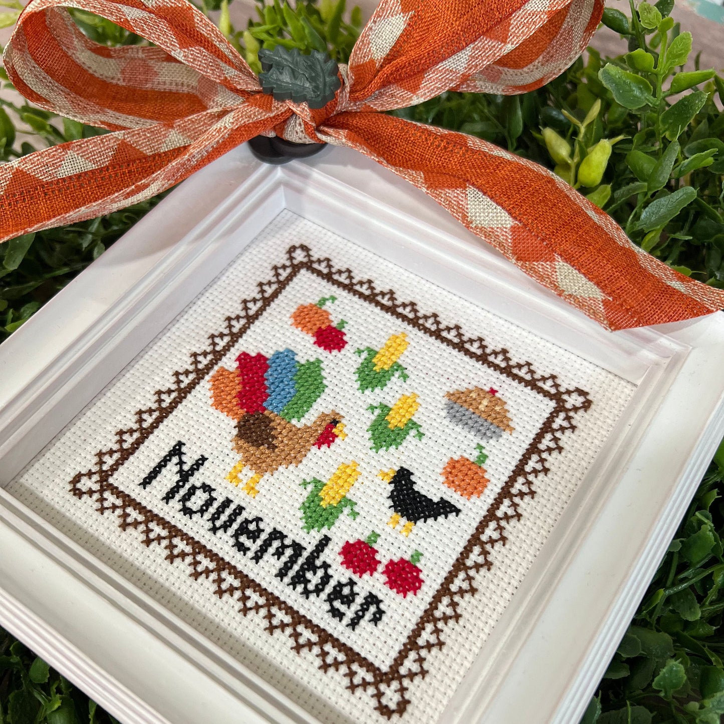 November Monthly Postage Stamp Cross Stitch Chart