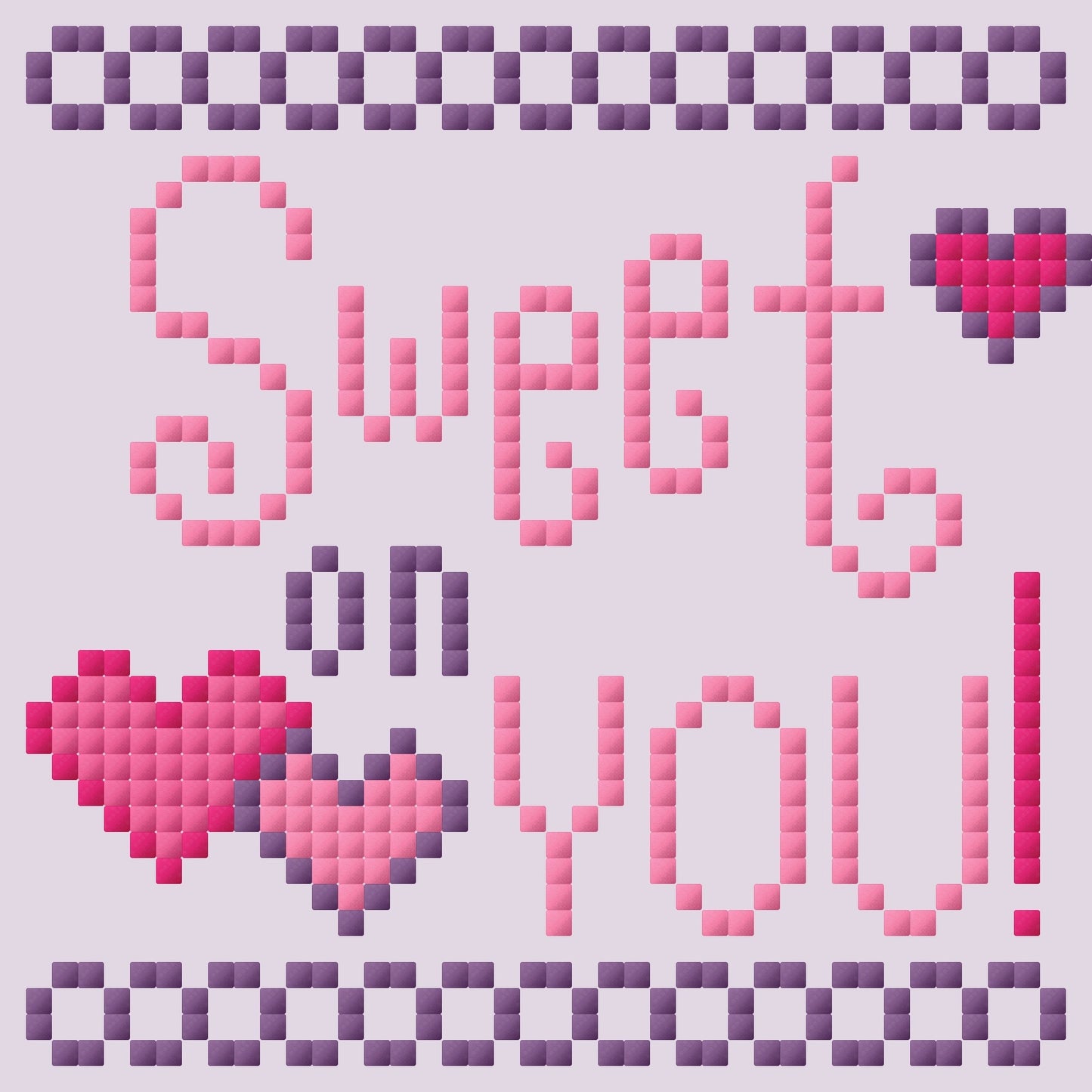 Sweet On You Valentine Cross Stitch Chart